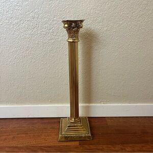 Vintage Solid Brass Smithsonian Candle Holder